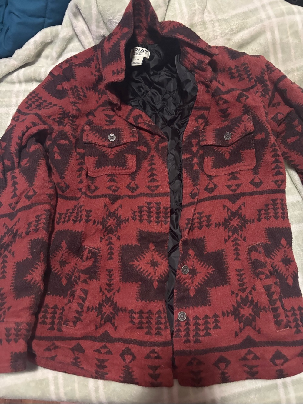 Ariat Red and Black Geometric Field Jacket